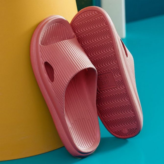 Fashion Home Slippers Slip On Flats Men And Women Indoor Floor Flat Shoes Female Slides Summer Non-slip Family Bathroom Sandals - Image 4