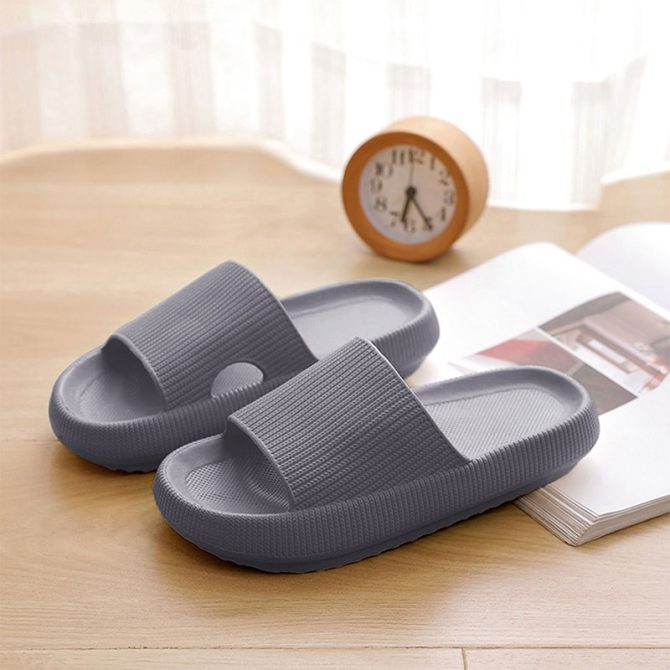 Home Non-slip Bathroom Slippers Women Fashion Soft Sole Thick Platform Shoes EVA Indoor Slides Ladies Man Couples Flip Flops - Image 2