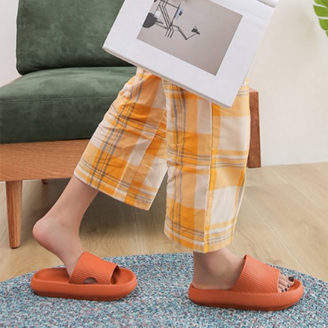 Home Non-slip Bathroom Slippers Women Fashion Soft Sole Thick Platform Shoes EVA Indoor Slides Ladies Man Couples Flip Flops - Image 4