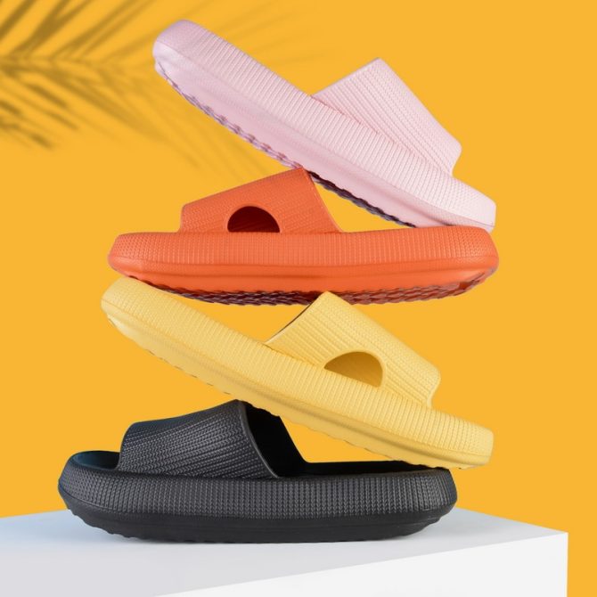 Home Non-slip Bathroom Slippers Women Fashion Soft Sole Thick Platform Shoes EVA Indoor Slides Ladies Man Couples Flip Flops - Image 5