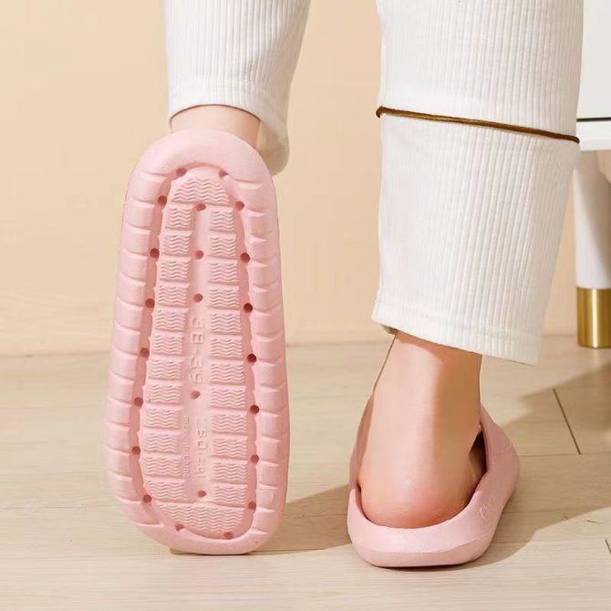 Summer Indoor Slippers Home Men's Slippers Non-slip Flats Women's Sandals Couple Shoes Comfortable Bathroom Slippers for Women - Image 2
