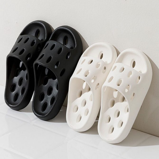 Summer Slippers Bathroom Hollow Out Women Men Slides Summer EVA Shoes Soft Anti-Slip Flip Flops Indoor Outdoor Sandals Couple - Image 4