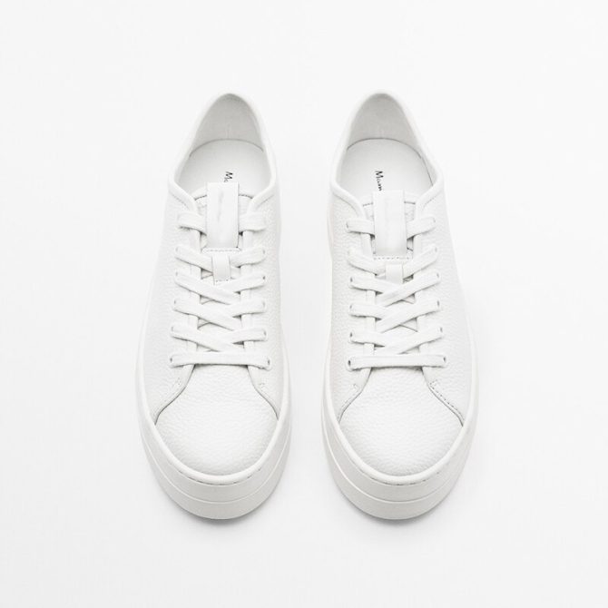 2023 New Autumn Fashion Genuine Leather Flats Lacing Lychee Pattern Basic Shoes - Image 2