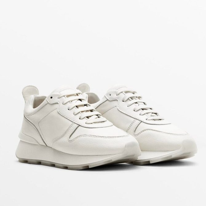 2023 New Spring Autumn Fashion Platform Thick All-match Leather Sneakers Women Simple Casual Running Shoes Female shoes - Image 2
