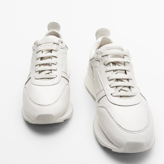 2023 New Spring Autumn Fashion Platform Thick All-match Leather Sneakers Women Simple Casual Running Shoes Female shoes
