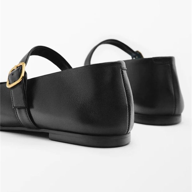 2023 New Women Fashion Square Head Shallow Flats Solid Simple Casual Female - Image 3