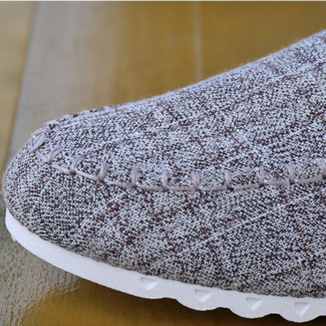 Men Casual Shoes Breathable Comfortable Canvas Shoes Soft Sole Walking Shoes Lightweight Flat Driving Shoes - Image 3