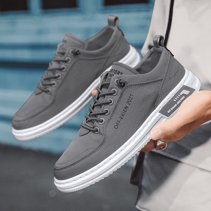 New Men's Flat Casual Shoes Ice Silk Canvas Shoes Versatile Soft Bottom Casual Sports Shoes Comfortable Breathable Men's Shoes - Image 2