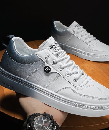 New Men's Shoes Men's All-match Casual Trend White Shoes Men's Casual Sports Shoes Slip-on Flat Shoes Four Seasons Mens Shoes